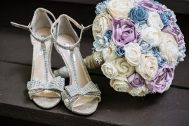 My shoes and bouquet